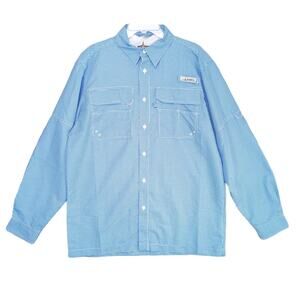 HABIT Belcoast Men's M River Guide Fishing Vented UV Long Sleeve Button Up Shirt